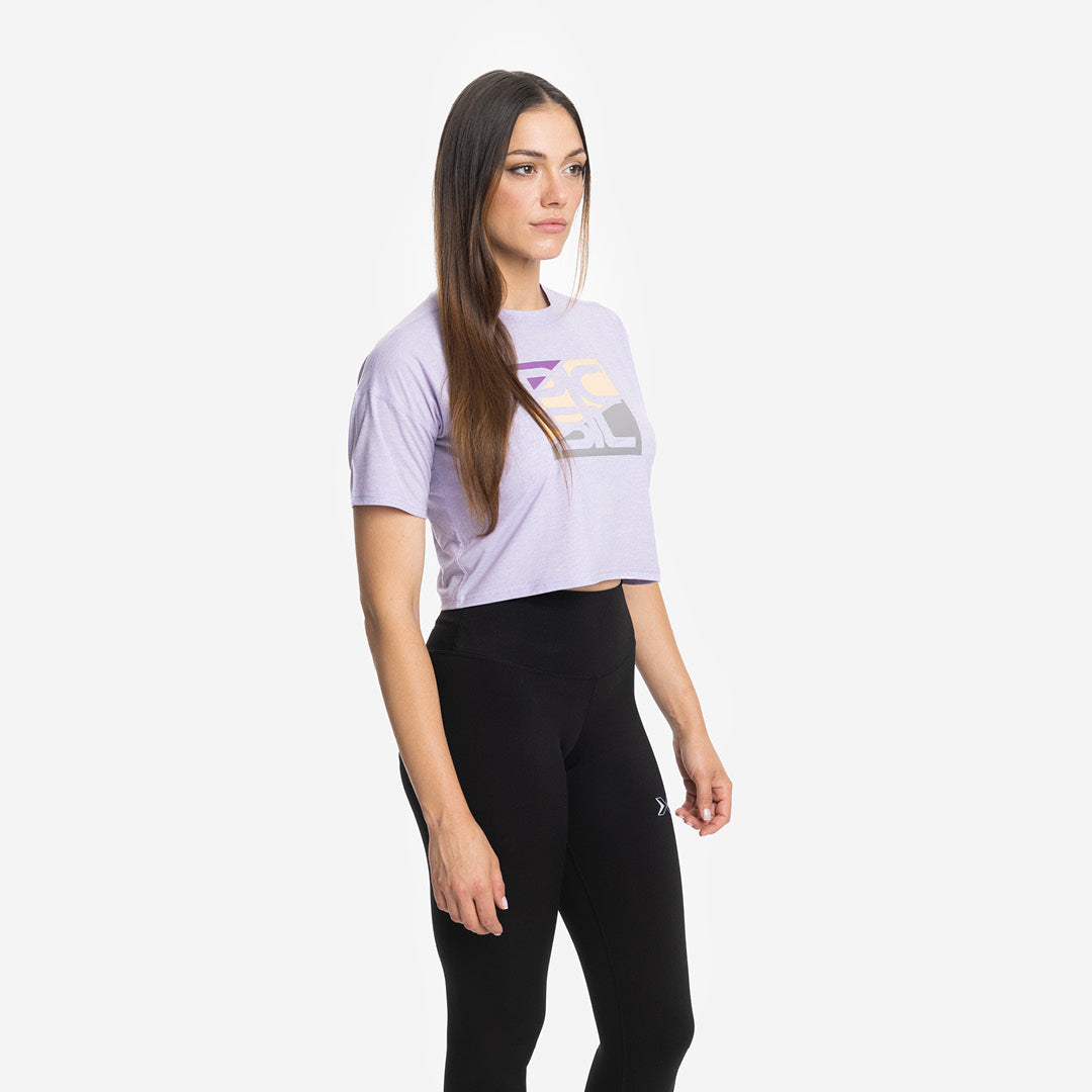 Camiseta Premium Crop Manga Corta Mujer