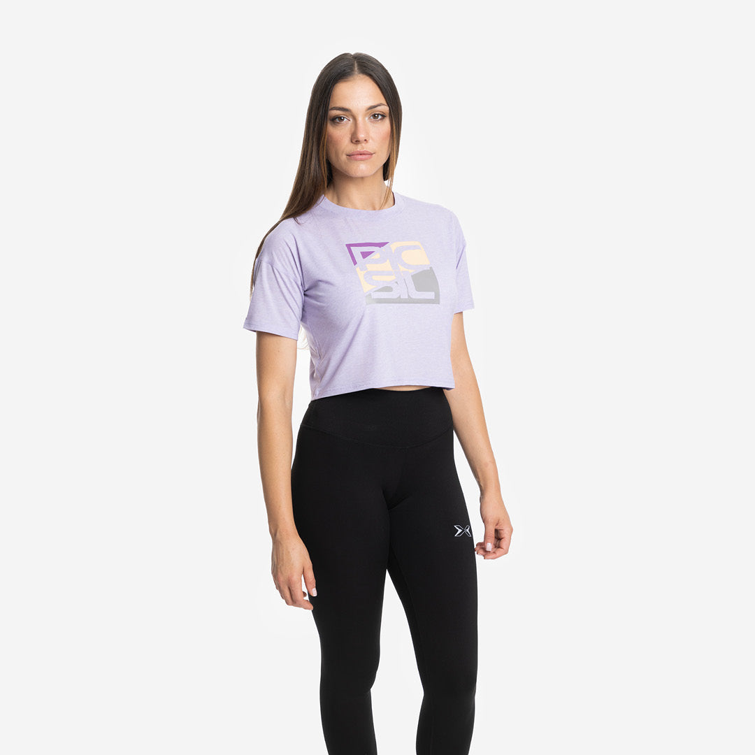 Camiseta Premium Crop Manga Corta Mujer