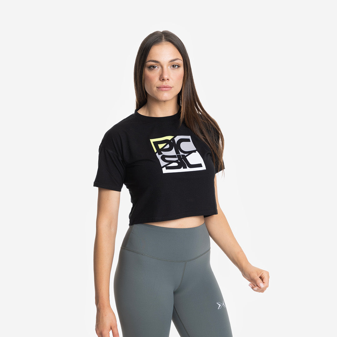 Camiseta Premium Crop Manga Corta Mujer