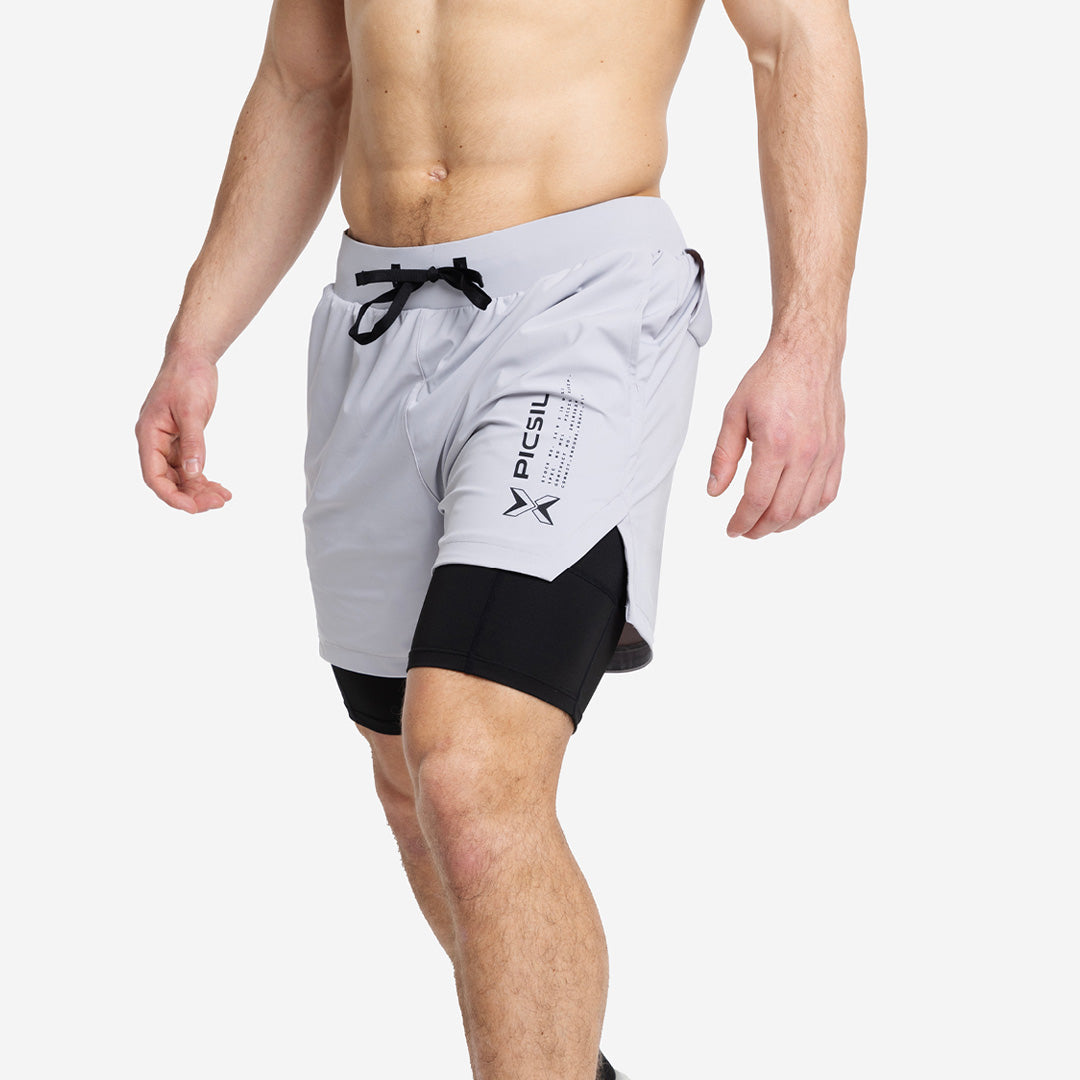 Shorts con Malla Compresión 2 en 1 Hombre Premium