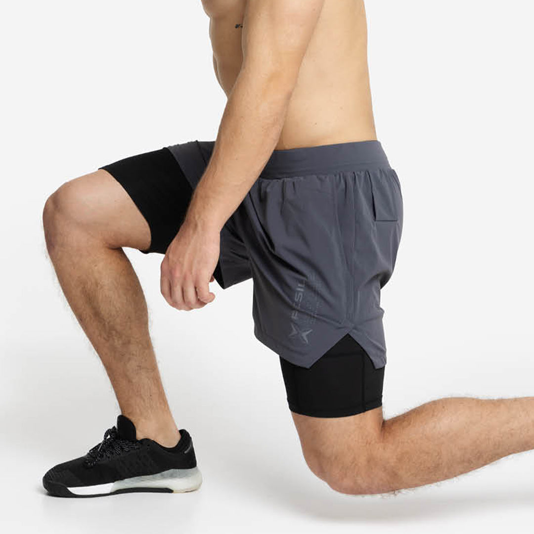 Shorts con Malla Compresión 2 en 1 Hombre Premium