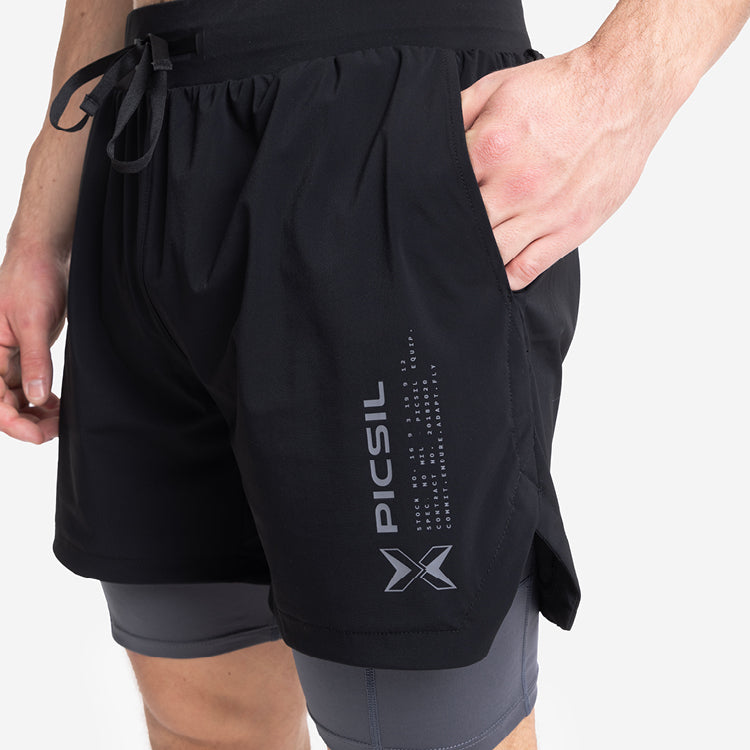 Shorts con Malla Compresión 2 en 1 Hombre Premium