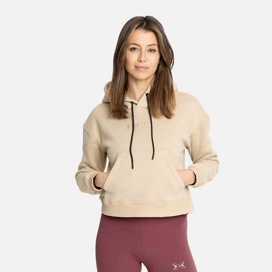 Sudadera Corta con Capucha Mujer Core